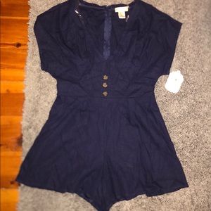 Altar’d State Navy Blue Romper